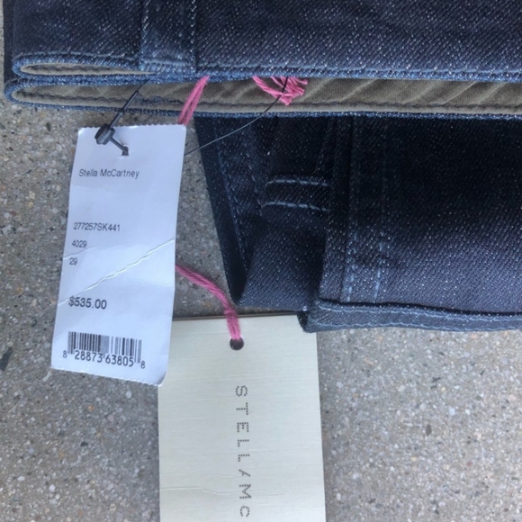 Stella McCartney RARE Smooth Finish Trim Pocket Straight Leg Business Jeans - Picture 10 of 16